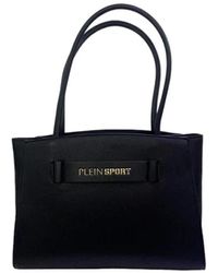 Philipp Plein - Große schwarze schultertasche mit goldener logo - Lyst