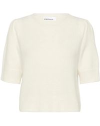 Karen By Simonsen - Truien & Vesten ,Wit ,Effen Trui Egret - Lyst