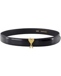 Ami Paris - Schwarzer Ledergürtel Adc 25 - Lyst