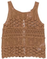 Semicouture - Sleeveless Tops - Lyst