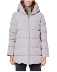 Marella - Graue Damen Daunenjacke Mit Kapuze - Lyst