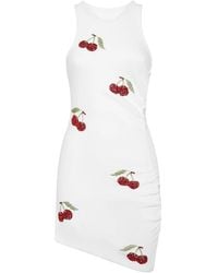 Philipp Plein - Kleedjes ,Wit ,Katoen Mini Dress Rib Cherries - Lyst