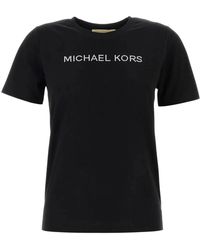 Michael Kors - Tops ,Zwart ,T-Shirt Manica Corta - Lyst