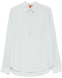 Barena - Overhemden ,Blauw ,Linnen Camicia Pavan S Telino - Lyst