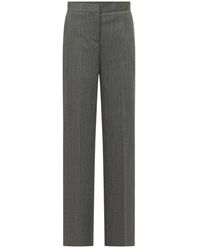 MSGM - Broeken ,Grijs ,Wol Pantalone - Lyst