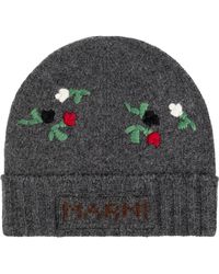 Marni - Bestickte Mütze - Lyst