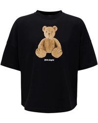 Palm Angels - Tops ,Zwart ,Katoen Bear Over T-Shirt - Lyst