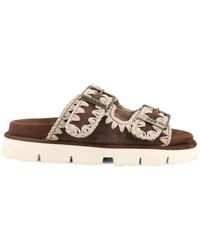 Mou - Buckle Gehaakte Sandalen - Lyst