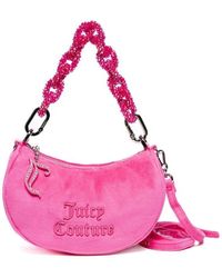 Juicy Couture - Blüte Rhinestone S Hobo Baumwolle Himbeersorbet - Lyst