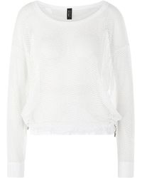 Marc Cain - Truien & Vesten ,Wit ,Rondgebreide Truien - Lyst