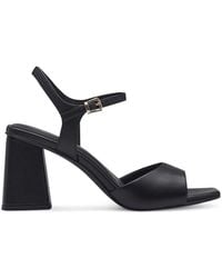 Marco Tozzi - Schwarze Flache Sandalen Für Frauen - Lyst