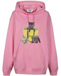 MSGM - Katoenen Hoodie - Lyst