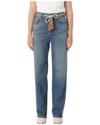 Liu Jo - Stilvolle Wide Leg Jeans Mit Seilgürtel - Lyst