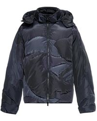 A Bathing Ape - Jassen ,Zwart ,Polyester Down Jacket Met Afneembare Capuchon - Lyst