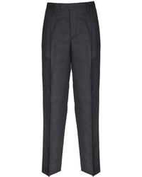 BRIGLIA - Broeken ,Zwart ,Wol Marguttas Wijde Broek - Lyst
