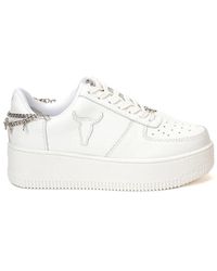 Windsor Smith - Weiße leder sneakers mit stierkopf - Lyst