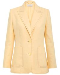 Zimmermann - Boter Linnen Blazer - Lyst