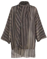 Cortana - Overhemden ,Zwart ,Lara Wrap Blouse - Lyst