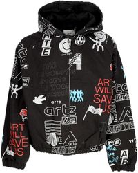 Arte' - Jassen ,Zwart ,Katoen Art Saves Jacket - Lyst