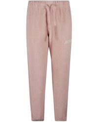 Autry - Pantaloni rosa in cotone con gamba affusolata - Lyst
