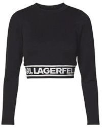 Karl Lagerfeld - Elegante bolso de hombro de cuero negro - Lyst