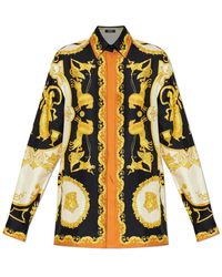 Versace - Overhemden ,Veelkleurig ,Zijden Blouse - Lyst