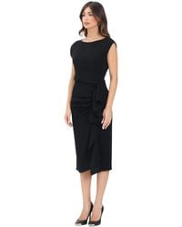 Max Mara - Kleedjes ,Zwart ,Elegante Zwarte Midi Jurk - Lyst