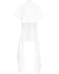 Alaïa - Asymmetrisch Katoenen Jersey T-Shirt - Lyst