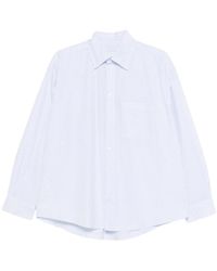 Birgitte Herskind - Overhemden ,Blauw ,Striped Chest Pocket Shirt - Lyst