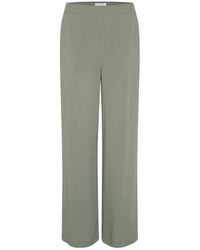 Part Two - Pantalones verdes de pierna ancha con cintura elástica - Lyst