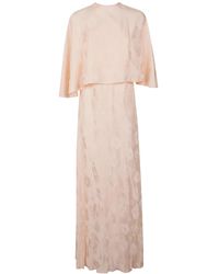 forte_forte - Kleedjes ,Roze ,Maxi-Jurk Met Bloemenjacquard - Lyst