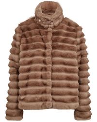 Numph - Faux Fur &Amp; Shearling Jassen - Lyst