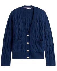 Tommy Hilfiger - Truien & Vesten ,Blauw ,Katoen Truien - Lyst