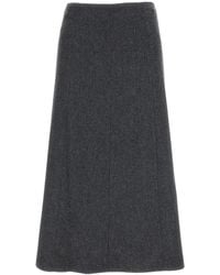 Thelatest - Midi Skirts - Lyst