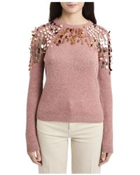 Dixie - Pullover Met Ronde Hals En Pailletten - Lyst