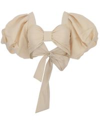 ACTUALEE - Blouse Met Gedrapeerde Pofmouwen - Lyst