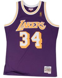 Mitchell & Ness - Fitness ,Paars ,Polyester Nba Lakers Jersey Shaquille O'Neal - Lyst