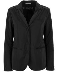 People Of Shibuya - Schwarze wasserabweisende jacke mit druckknopfverschluss - Lyst