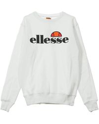 Ellesse - Hoodies & Sweatvesten ,Wit ,Katoen Crewneck Sweatshirt - Lyst