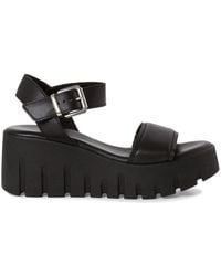 Tamaris - Schwarze Lässige Offene Flache Sandalen - Lyst