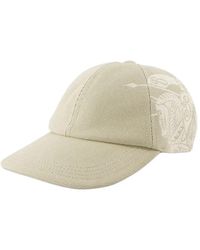 Burberry - Twill Cap - Lyst