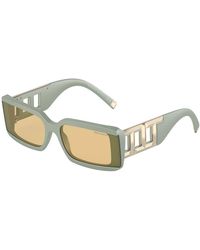 Tiffany & Co. - Sunglasses,moderne matte beige sonnenbrille,weiß/dunkelgrau sonnenbrille - Lyst