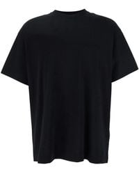 Givenchy - Tops ,Zwart ,Katoen T-Shirt Met Ronde Hals En Logo - Lyst