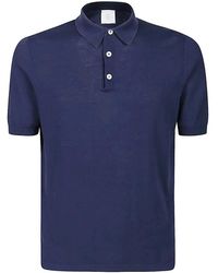 Eleventy - Tops ,Blauw ,Katoen Polo Shirt - Lyst