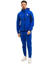 Nike - Fitness ,Blauw ,Katoen Frankrijk Tech Fleece Trainingspak 2026-2028 - Lyst
