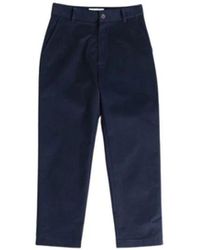 Studio Nicholson - Dunkelblaue baumwoll straight-leg hose - Lyst