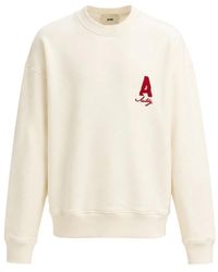 Autry - Hoodies & Sweatvesten ,Wit ,Katoen Crewneck Sweatshirt - Lyst