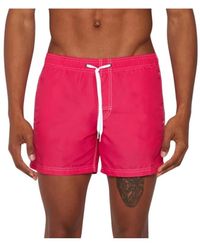 Sundek - Badmode ,Rood ,Nylon Rode Zee Zwemshorts Elastische Taille - Lyst