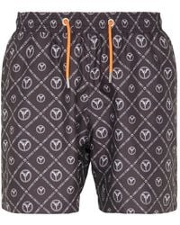 carlo colucci - Herren Badeshorts Mit Logodruck Carazzato - Lyst
