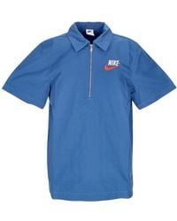 Nike - Fitness ,Blauw ,Katoen Polo Sportswear Overshirt Trend - Lyst